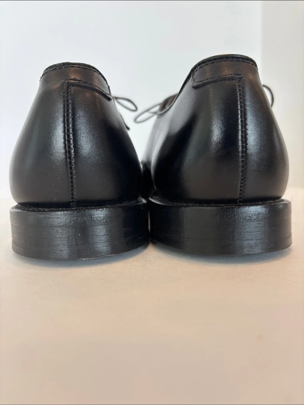 Allen Edmonds Black Leather Cap-Toe Oxford Shoes Size 8.5 3E